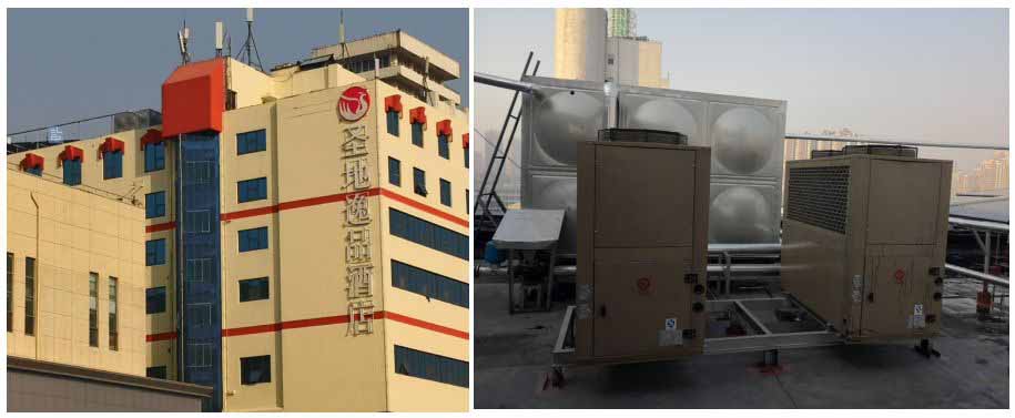 济南酒店空气能热泵热水器项目